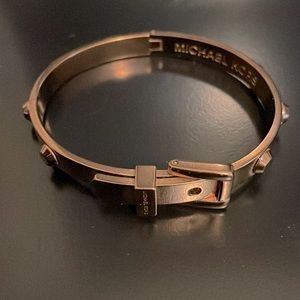 Michael Kora Studded Gold Bangle Bracelet